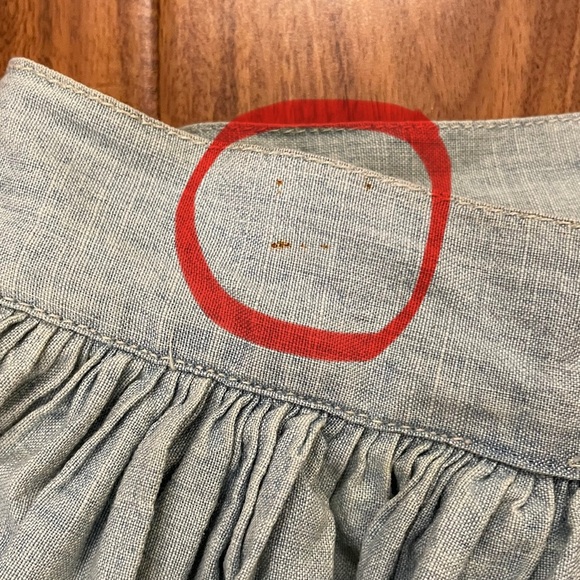 Denim & Supply Ralph Lauren Chambray Mini Skater Skirt Embroidered Blue NWT. - Picture 12 of 13